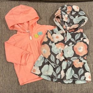 Set of two Carter’s 6 mo jackets